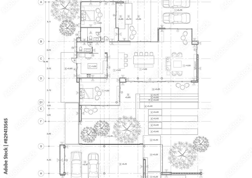 Write a blueprint architecture for building.