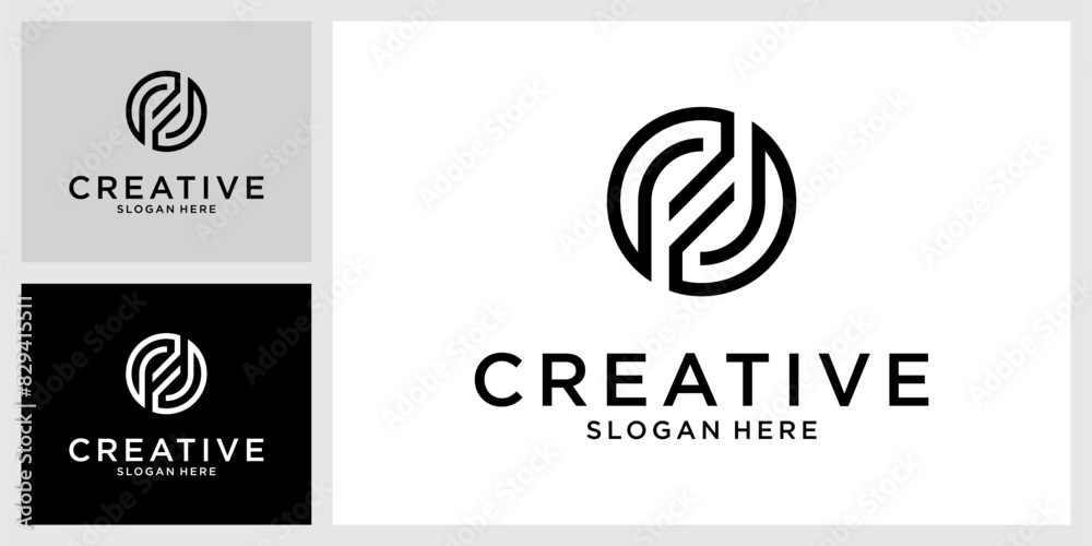 FF or F initial letter logo design concept FF or F initial letter logo design concept