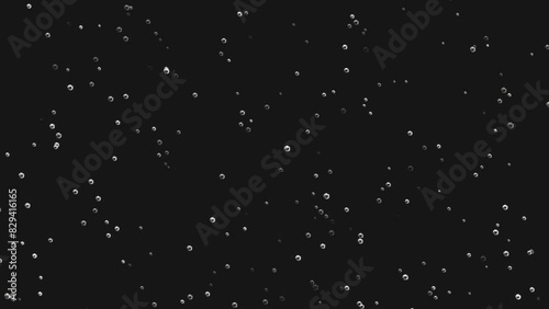 Sparkling water in the glass bubbles going up slow-mo motion Loop Alpha Channel