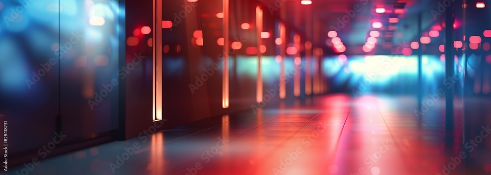 Fototapeta premium Cinema hall background. Movie theater. Blurred background