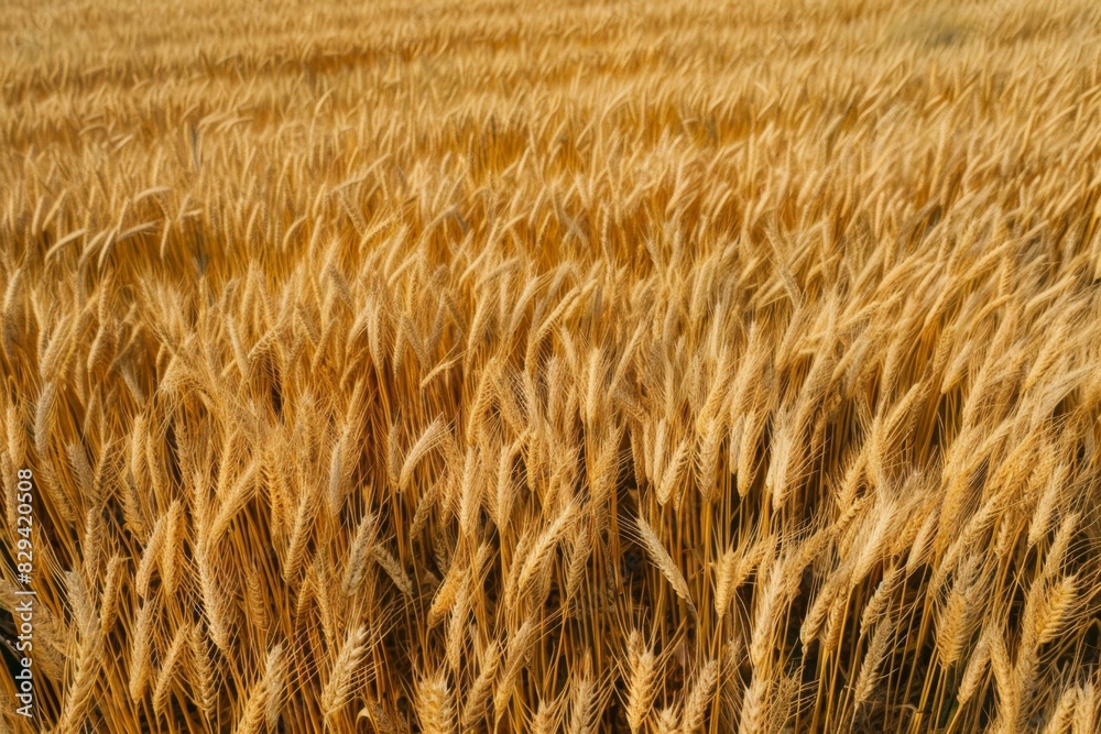 Background of ripening ears of wheat field and sunlight. Crops field. Field landscape Background of ripening ears of wheat field and sunlight. Crops field. Field landscape