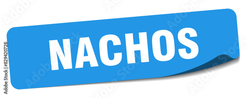 nachos sticker. nachos label