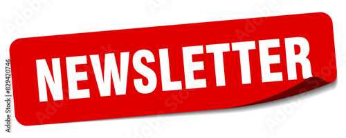 newsletter sticker. newsletter label