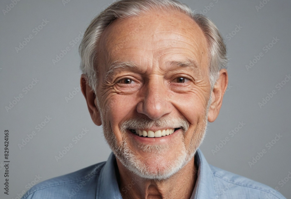 portrait view of a regular happy smiling old man , ultra realistic, candid, social media, avatar image, plain solid background portrait view of a regular happy smiling old man , ultra realistic, candid, social media, avatar image, plain solid background