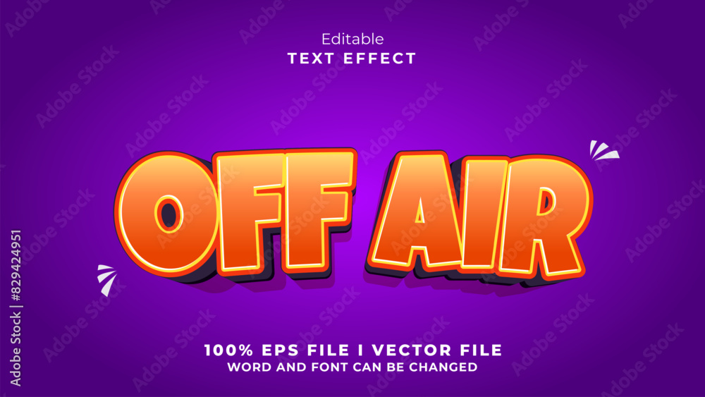 editable off airr text effect.typhography logo