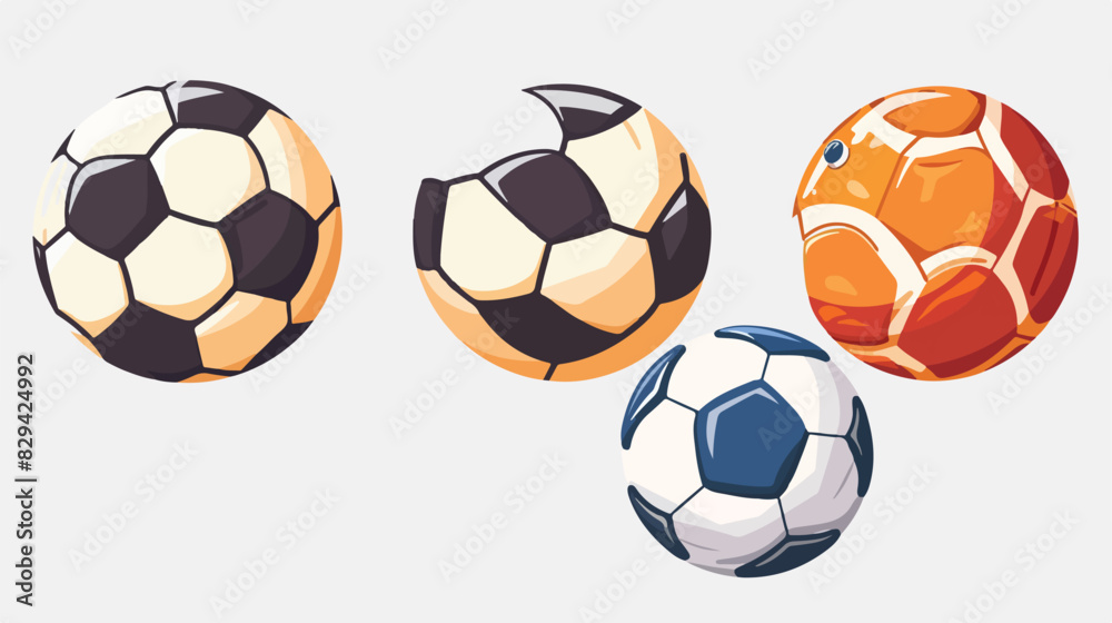 Sports balls icon Four . Hobby concept. Football sign