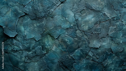  A tight shot of a textured surface, painted blue at the top and green at the bottom The lower part of the surface is visible