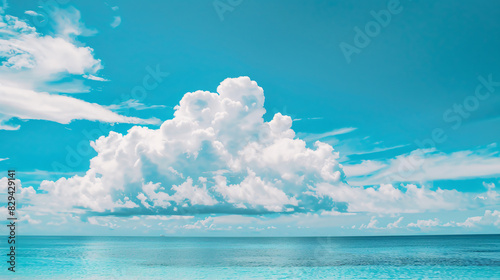 cloud sea blue sky beatiful background for summer concept photo