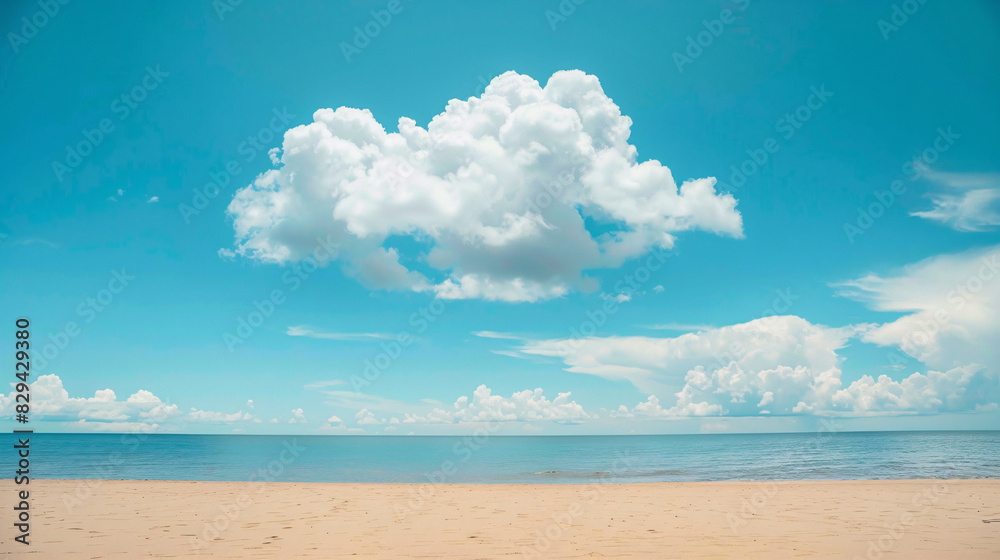 Obraz premium cloud sea blue sky beatiful background for summer concept