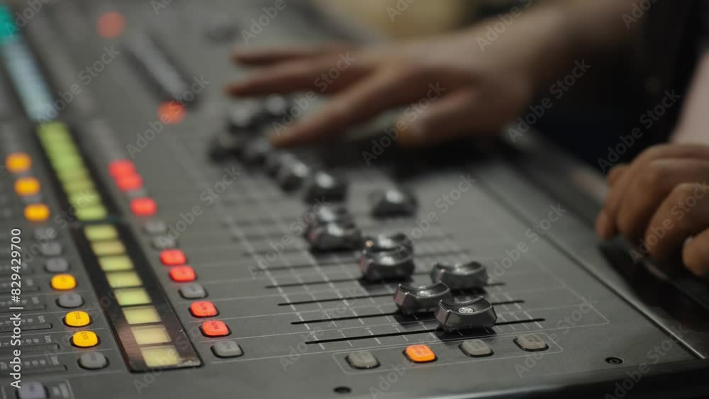 professional sound desk rehearsal detail professional sound desk rehearsal detail