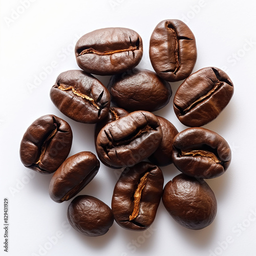 Wallpaper Mural Picture of coffee beans on a white background Torontodigital.ca