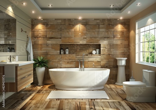 Well-Equipped Modern Bathroom with a Relaxing Ambiance