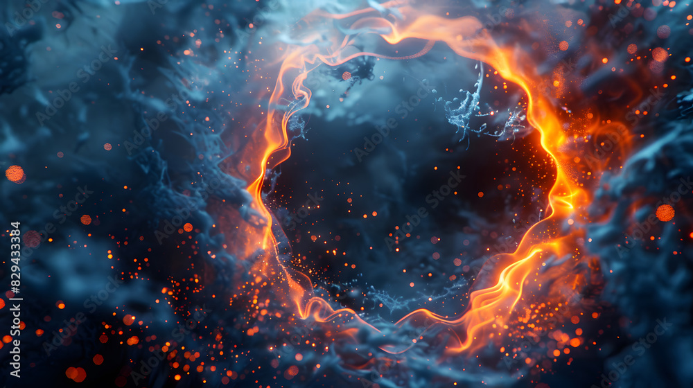 Abstract circle liquid motion flow explosion texture background. Generative AI. Abstract circle liquid motion flow explosion texture background. Generative AI.