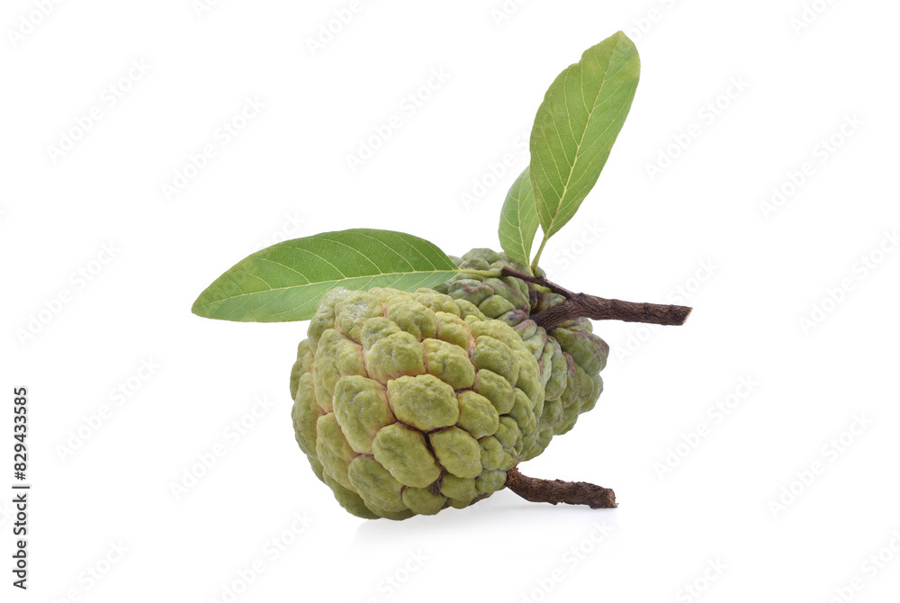 Custard apple isolate on white background Custard apple isolate on white background