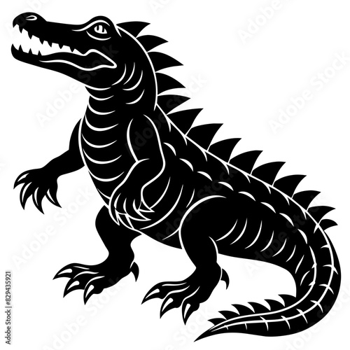 Crocodile Vector Silhouette  © Aynal