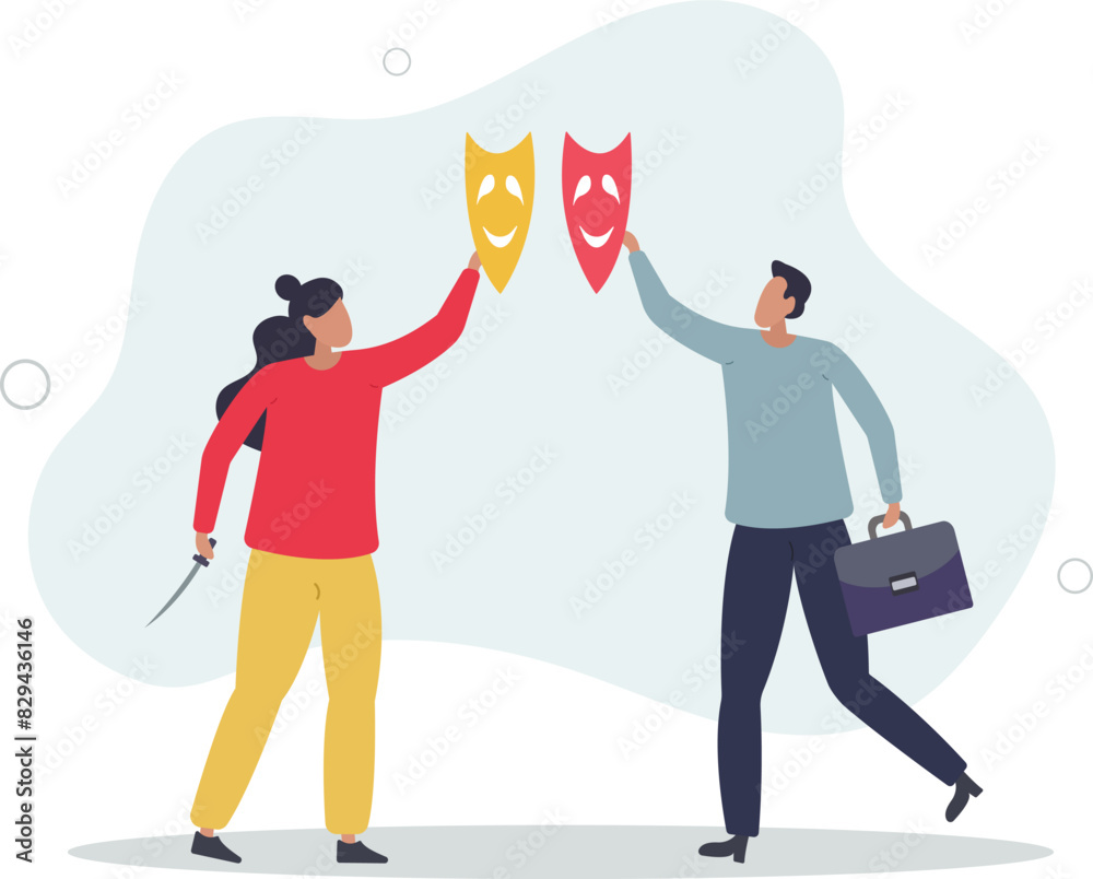 Office politics, jealousy colleagues compete to get promoted, rivalry coworker argument, dishonesty stab in the back.flat vector illustration. Office politics, jealousy colleagues compete to get promoted, rivalry coworker argument, dishonesty stab in the back.flat vector illustration.