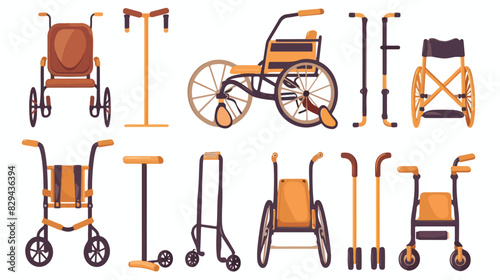 Walker devices. Variety walkers mobility aids and med photo