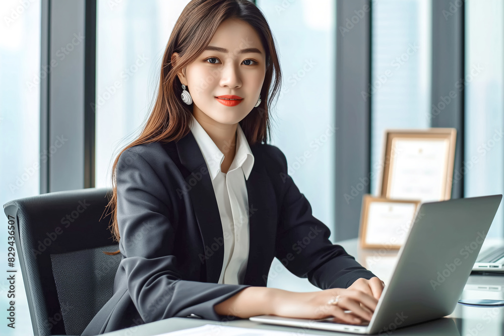 Portrait of a beautiful Asian business woman in the office Portrait of a beautiful Asian business woman in the office
