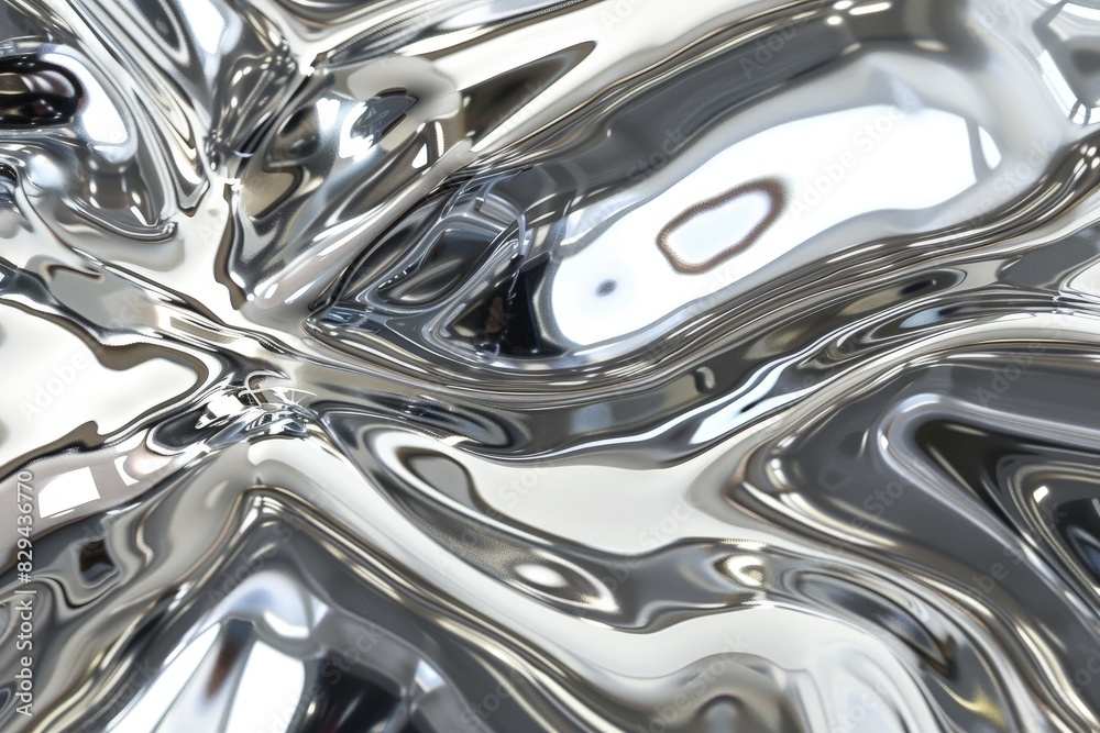 Fototapeta premium a close - up of a metallic surface with a blurred background. Beautiful simple AI generated image in 4K, unique.