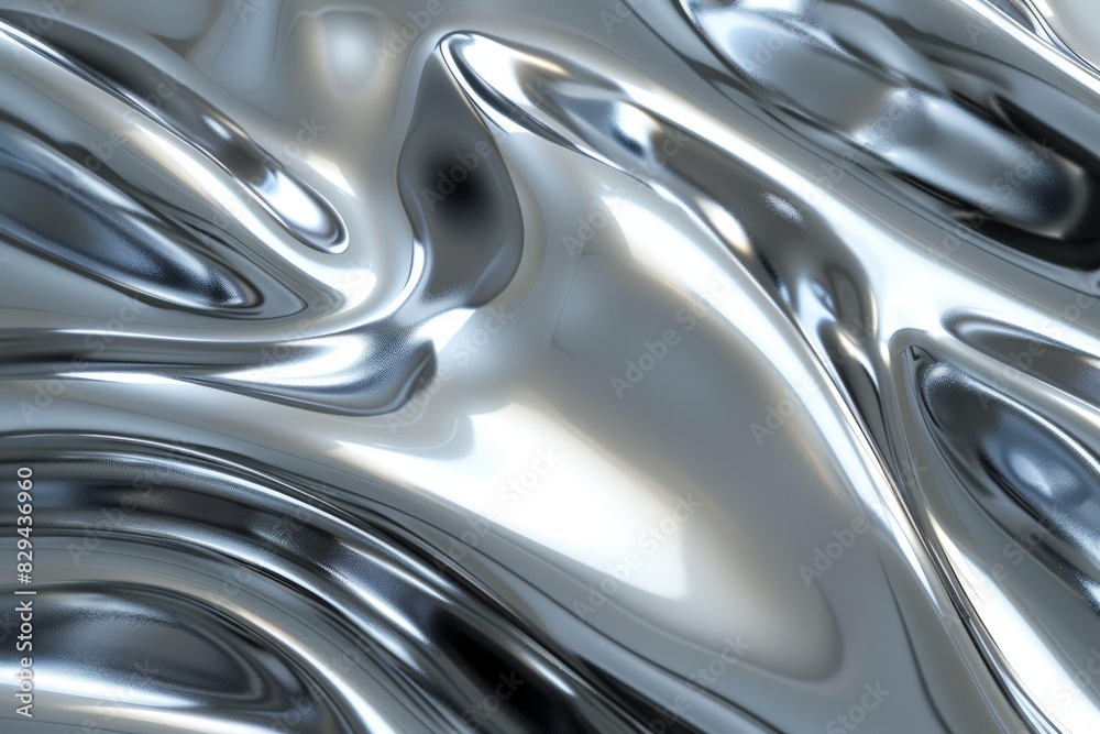 Close-up view of liquid silver flow creating a mesmerizing metallic texture, ideal for modern design elements.. Beautiful simple AI generated image in 4K, unique. Close-up view of liquid silver flow creating a mesmerizing metallic texture, ideal for modern design elements.. Beautiful simple AI generated image in 4K, unique.