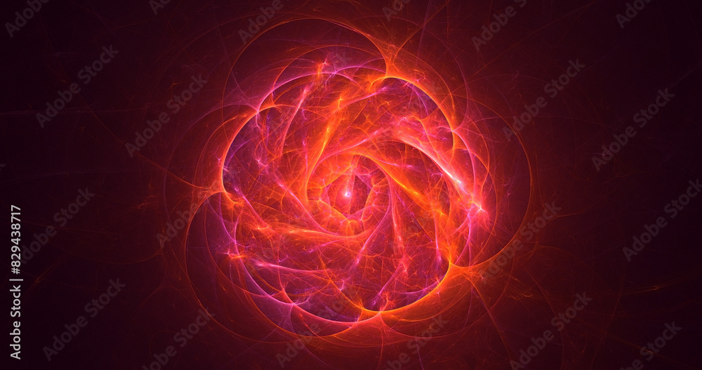 3D manual rendering abstract multicolor fractal light background. Its not AI Generatd illustration.