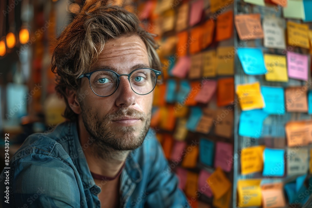 image of a man in an office created with Generative AI technology image of a man in an office created with Generative AI technology