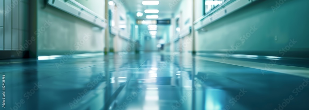 Hospital interior. Medical background. Blurred background