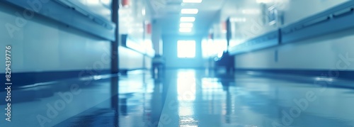 Hospital interior. Medical background. Blurred background