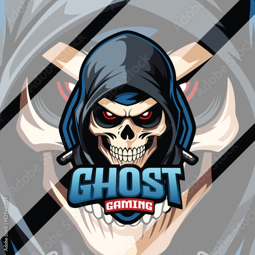 Skull Head Esport Logo Gaming Esport Team