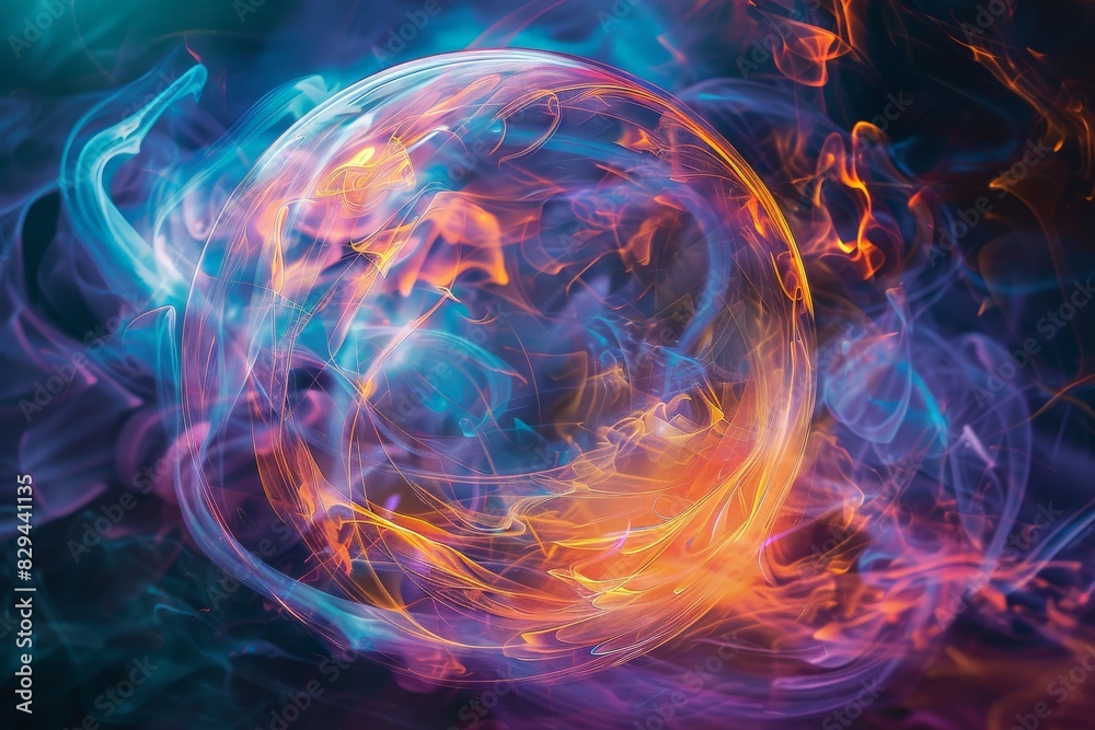 Magical Neon Sphere in the Night Sky - Abstract Vibrant Cosmic Glow Postproducted Digital Illustration. Generative AI. Beautiful simple AI generated image in 4K, unique. Magical Neon Sphere in the Night Sky - Abstract Vibrant Cosmic Glow Postproducted Digital Illustration. Generative AI. Beautiful simple AI generated image in 4K, unique.