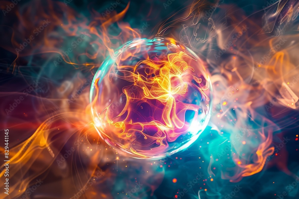 Science and Technology Concept, Atomic Structure with Nucleus - a Symbolic Image of Elementary Particle on Black Background. Beautiful simple AI generated image in 4K, unique. Science and Technology Concept, Atomic Structure with Nucleus - a Symbolic Image of Elementary Particle on Black Background. Beautiful simple AI generated image in 4K, unique.