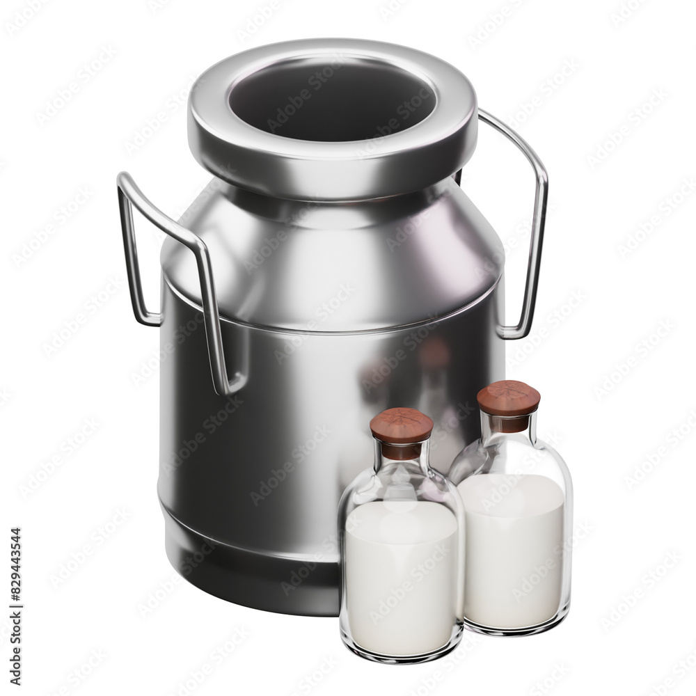 Farming And Agriculture 3D Icon, Milk Jug Farming And Agriculture 3D Icon, Milk Jug