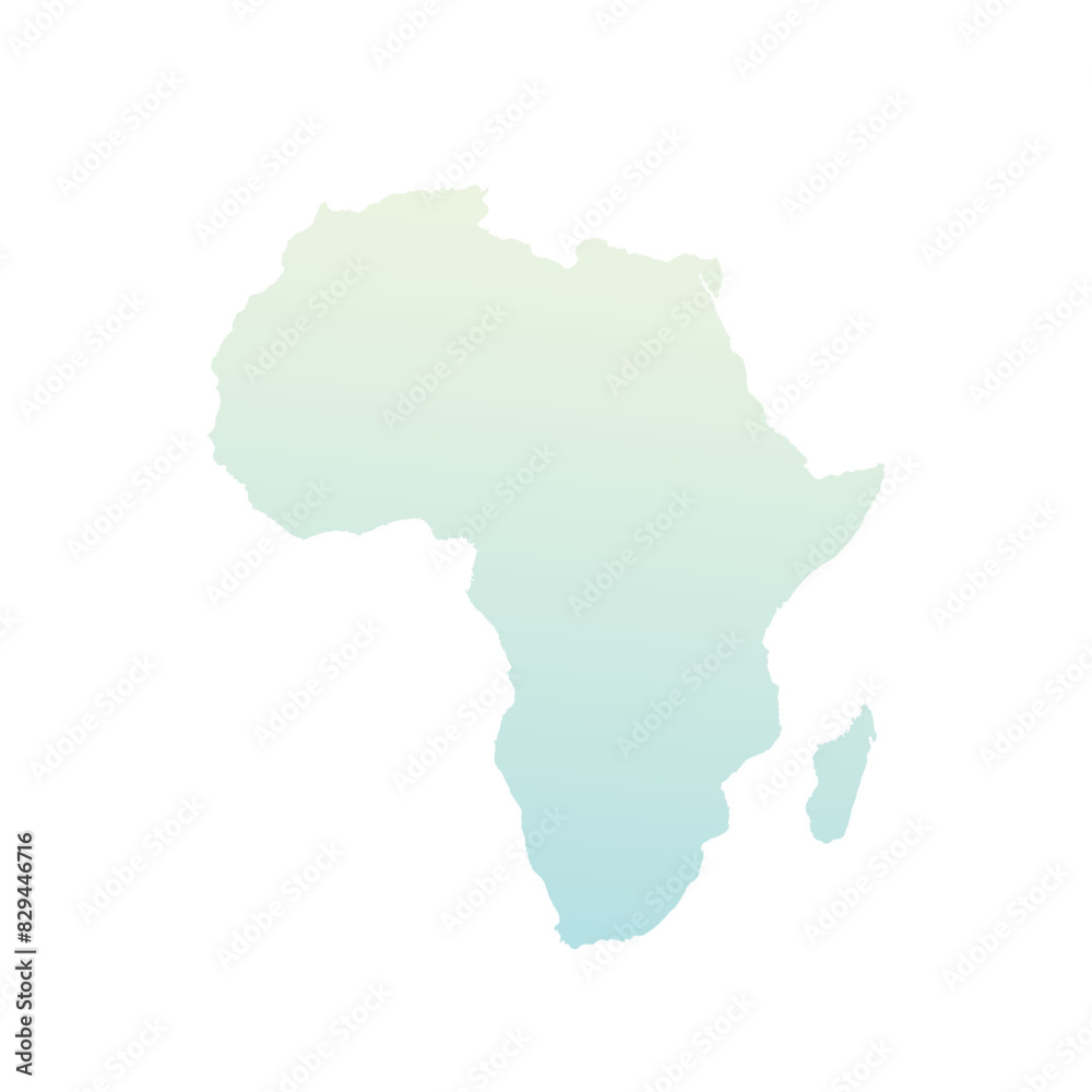 Map of Africa, sign silhouette. World Map Globe. Vector Illustration isolated on white background. African continent