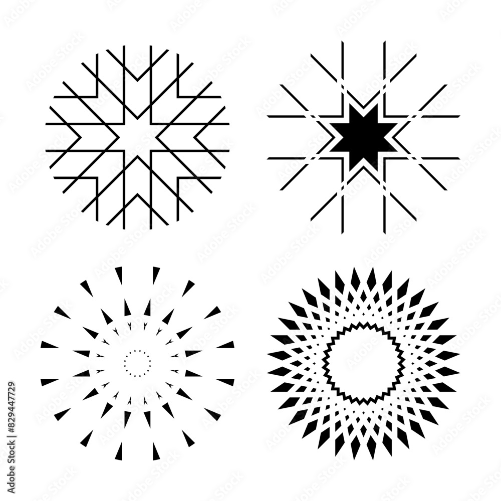 Obraz premium Design Elements Set. Abstract Geometric Icons. 