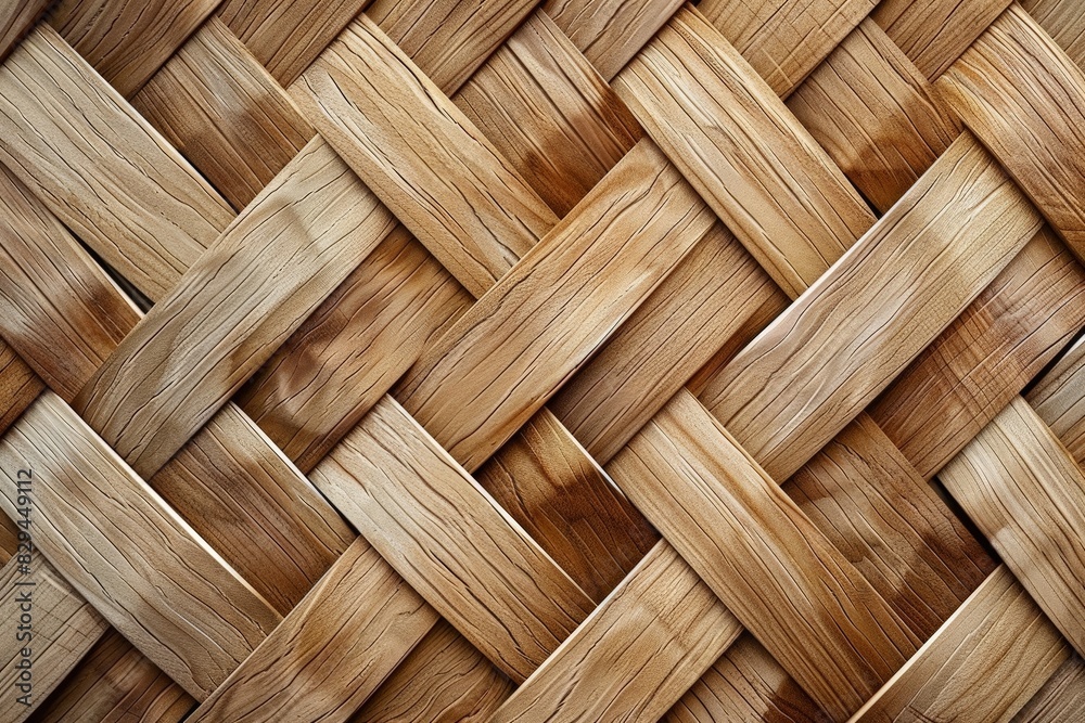Close up Hand-woven rattan is used to make a surface for a bed.. Beautiful simple AI generated image in 4K, unique. Close up Hand-woven rattan is used to make a surface for a bed.. Beautiful simple AI generated image in 4K, unique.