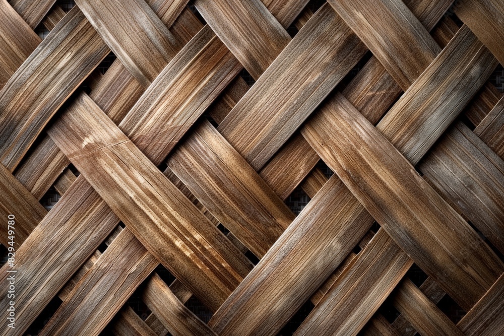 Braided straw texture close-up. Beautiful simple AI generated image in 4K, unique.