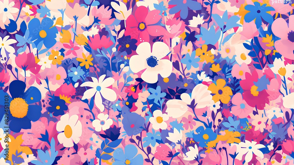 Make a bold statement with this neon floral pattern. Neon Floral Background.