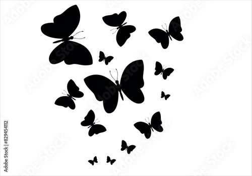 black  butterfly shape illustration vector