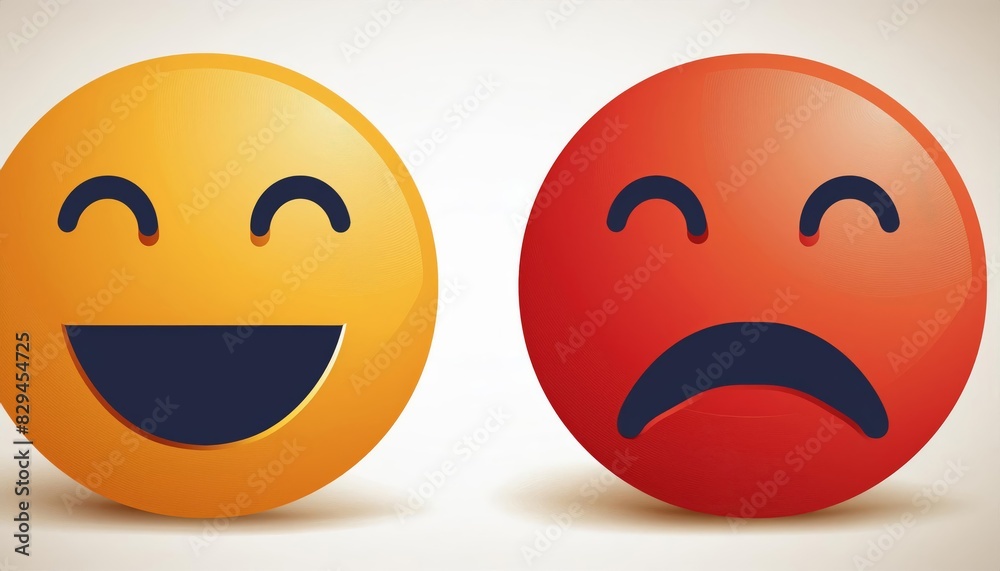 Fototapeta premium Generated image happy and sad mask