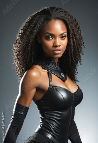 beautiful and young confident african american Domina, for female domination and BDSM Topics