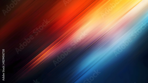 black blue orange red white mix gradient bright light and glow texture background. Generative AI.
