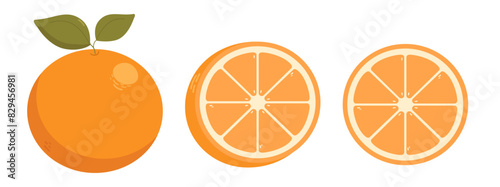 Orange Whole and sliced