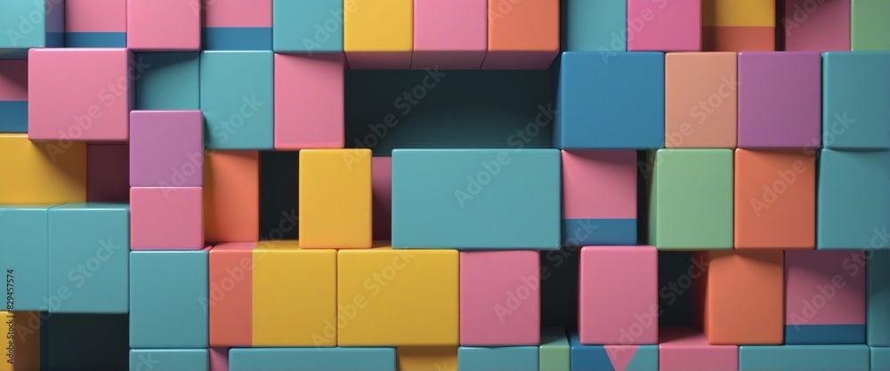 Set of colorful cubes, 3d render graphic illustration Set of colorful cubes, 3d render graphic illustration