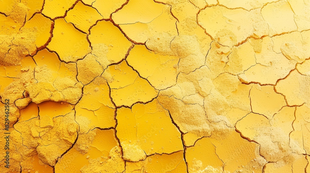 A tight shot of chipped yellow paint on a building's wall, exposing the bare wall beneath where the yellow hue has flaked off A tight shot of chipped yellow paint on a building's wall, exposing the bare wall beneath where the yellow hue has flaked off