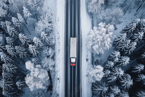 Aerial view of a high-speed train passing through countryside. Beautiful simple AI generated image in 4K, unique.