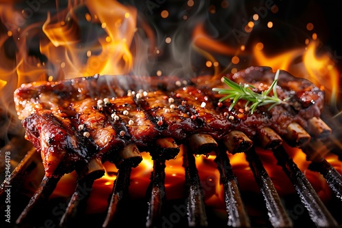Serve grilled ribs.