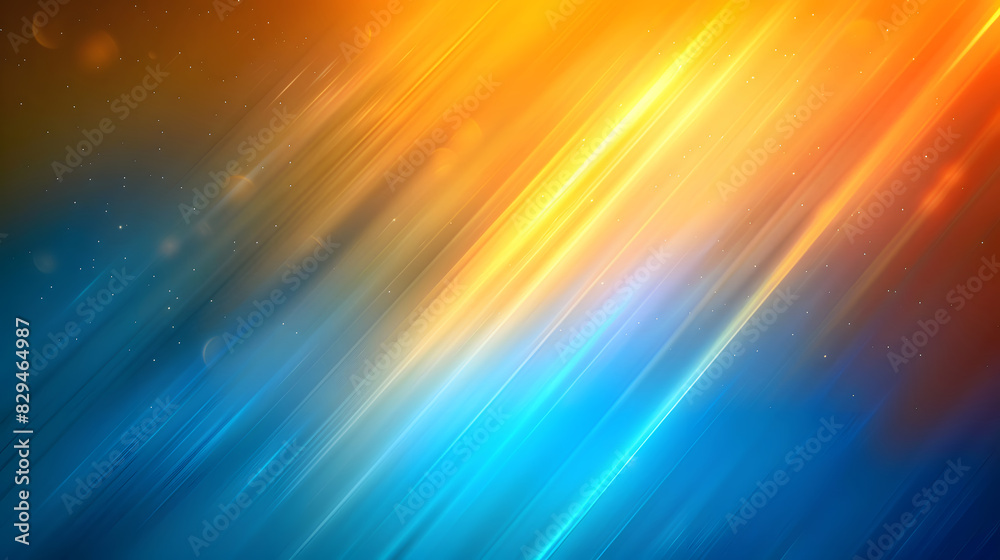 Fototapeta premium blue orange gold gradient bright light and glow texture background. Generative AI.