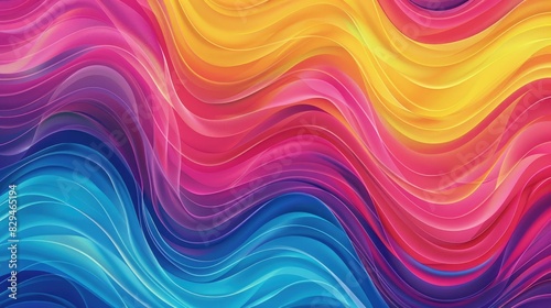 Vibrant horizontal undulating design for backgrounds and graphic purposes