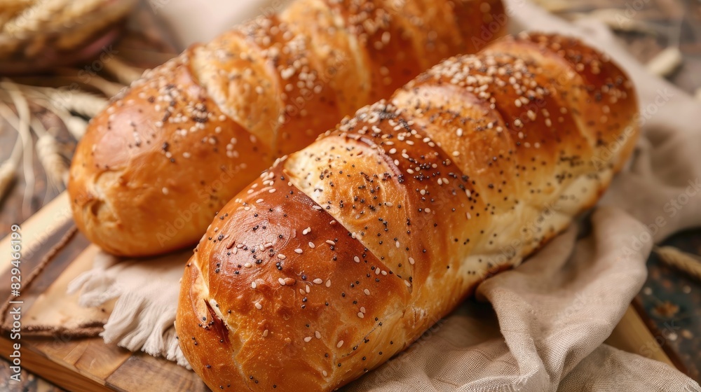 Bread made from freshly baked wheat flour