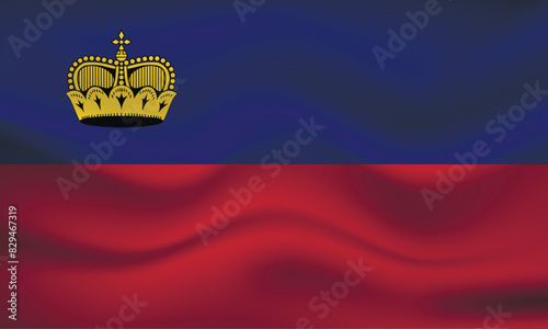 Flag of Liechtenstein. National symbol in official colors. Template icon. Abstract vector background